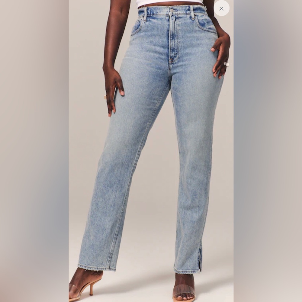 Abercrombie ultra high rise 90s straight jean